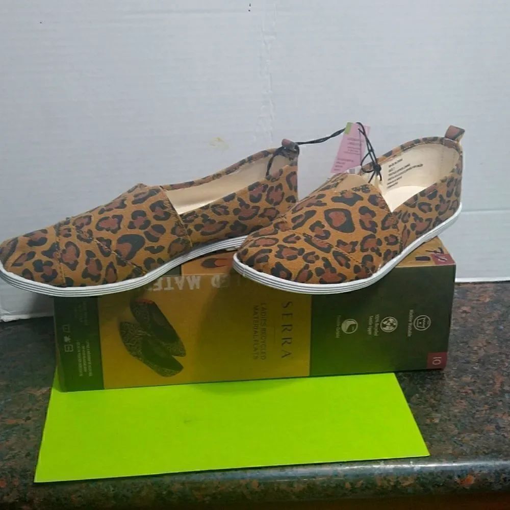 Rothy's "Wannabes" .....Serra Leopard Recycled Flats.... NEW IN BOX...Size #7